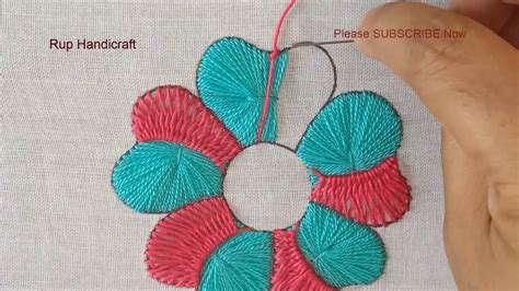 Hand Embroidery Flower Embroidery Tutorial For Beginner Easy Cable