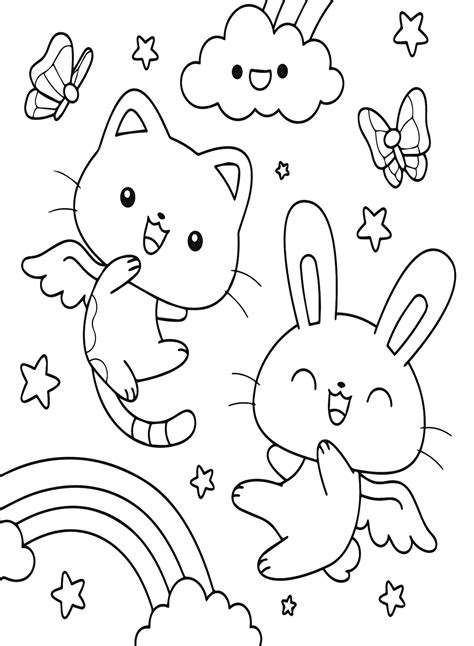 Kawaii Animal Coloring Pages - Coloring Pages For Kids And Adults