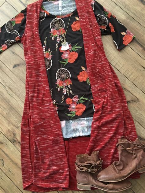 Lularoe Outfit Idea With Dream Catcher Irma And Joy Vest With Brown