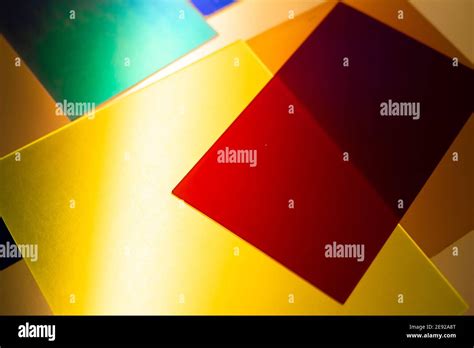 Graphic Abstract Image Of Colorful Origami Pattern Made Of Curved