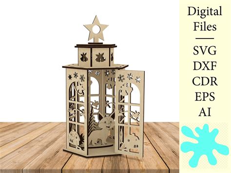 Lantern Laser Cut File Christmas Lantern Lantern Svg Etsy Canada