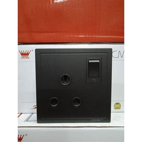 Crown Matt Black Switches And Socket Outlet Cm Series Sirim Approved Switch Socket Switch