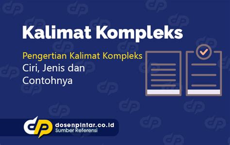 kalimat kompleks | dosenpintar.com