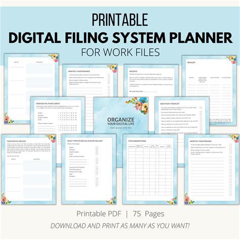 Digital Filing System Planner - Work Files – Add A Little Adventure