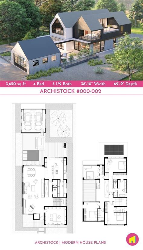 Archistock Plan No 000 002 3 650 Sq Ft Modern Scandinavian House