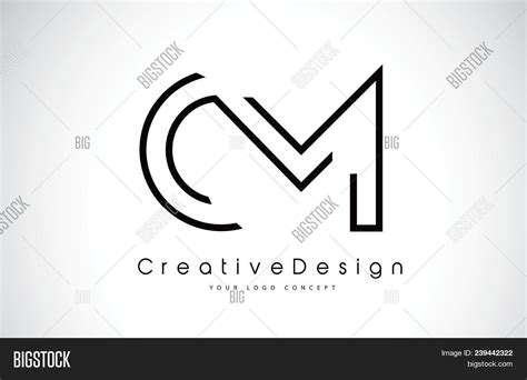 Cm C M Letter Logo Vector Photo Free Trial Bigstock