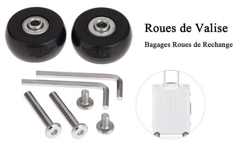 Mtsooning 2Set Roues De Valise 41x18mm Roue Valise Universelle