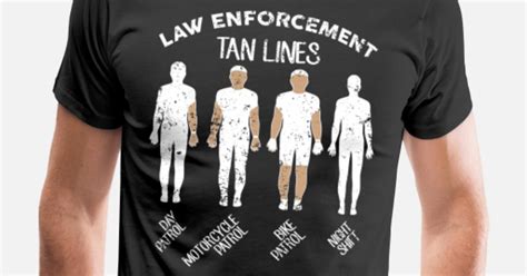 Law Enforcement Tan Lines Mens Premium T Shirt Spreadshirt