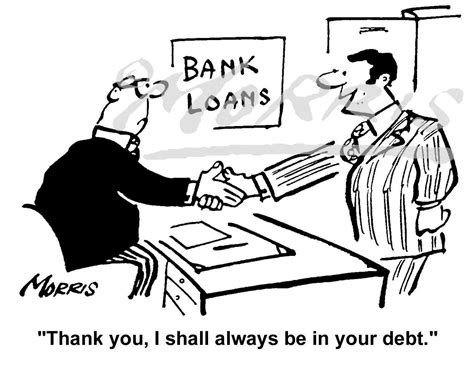 Bank loans cartoon – Ref: 0270bw | Business cartoons