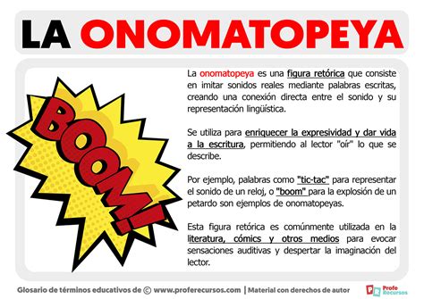 Qué es la Onomatopeya Definición de Onomatopeya