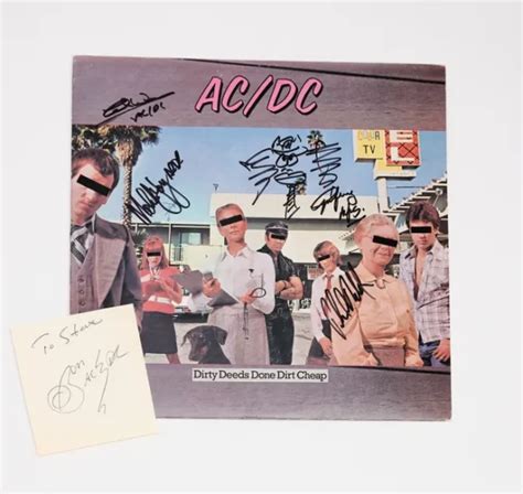 "AC/DC Dirty Deeds Done Dirt Cheap" Autographed Album - YourPremierMemorabilia