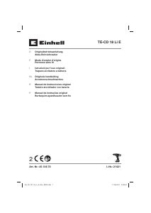 Mode Demploi Einhell TE CD 18 Li E Solo Perceuse Visseuse