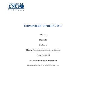 Socialzacion Actividad Universidad Virtual Cnci Montemorelos Nuevo