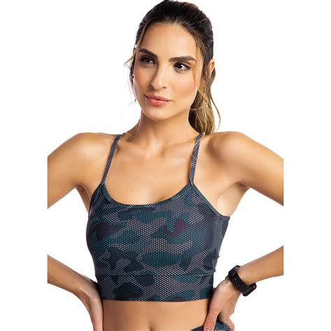 Top Fitness Feminino Estampado Alta Sustentação Academia Shopee Brasil