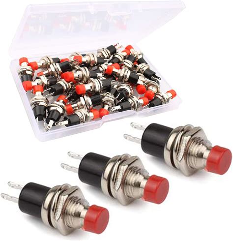 Jinyi Pcs Red Mm Momentary Mini Push Button Switch Normal Open