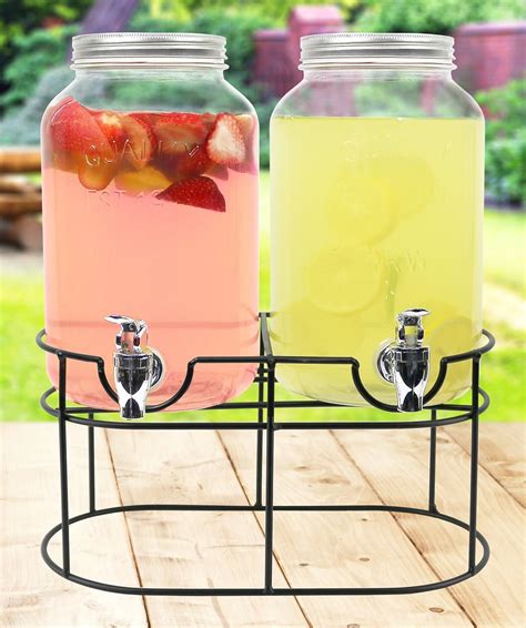 Estilo Glass Double Drink Dispensers For Parties Set Of Gallon