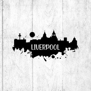 Liverpool Skyline Silhouette. Svg Png Eps Dxf Cut Files. - Etsy