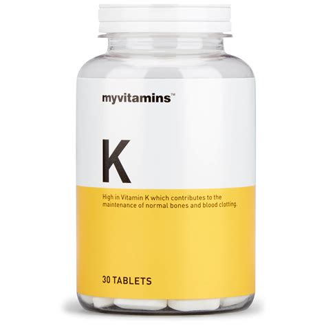 Vitamin K Supplement Vitamin K Tablets Myvitamins