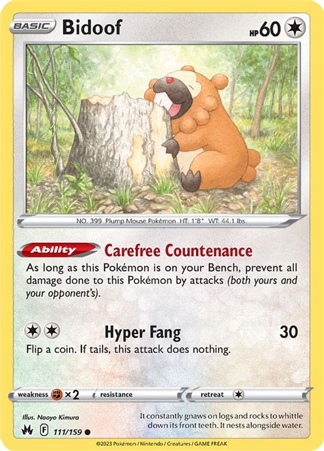 Serebii Net Pok Mon Card Database Crown Zenith Bidoof