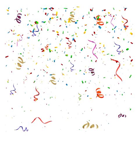 Birthday Confetti Png Transparent Image