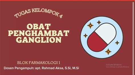 Obat Penghambat Ganglion Kelompok Stifa C Youtube