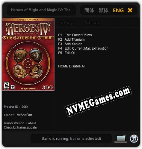 Heroes Of Might And Magic Iv The Gathering Storm Trainer V