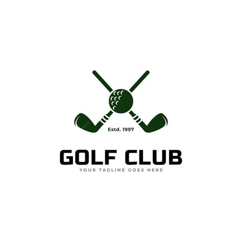 Premium Vector Golf Club Logo Badge Or Icon With Crossed Golf Clubs