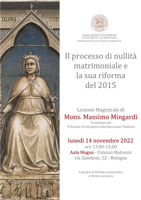 Lezione Magistrale Di Mons Massimo Mingardi Il Processo Di Nullit