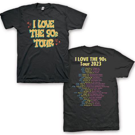 I Love The 90s Tour Graffiti T Shirt Vision Merch