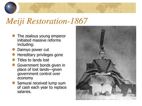 Ppt Japan Westernization And Meiji Restoration Powerpoint