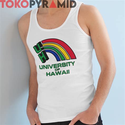 Rare Vintage University Of Hawaii Rainbow Logo Shirt - TokoPyramid