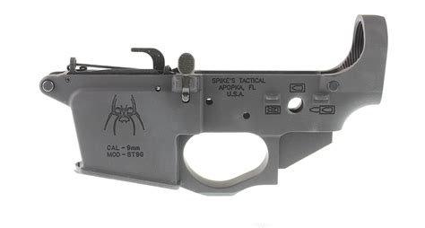 Blem Spike S Tactical Stripped Lower W Spider Logo Mm Uses Glock