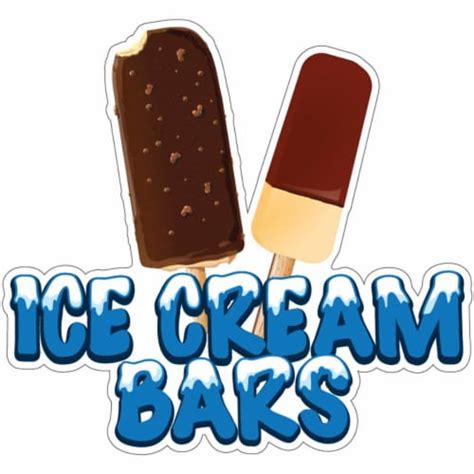 Signmission 16 In Ice Cream Bars Decal Concession Stand Food Truck