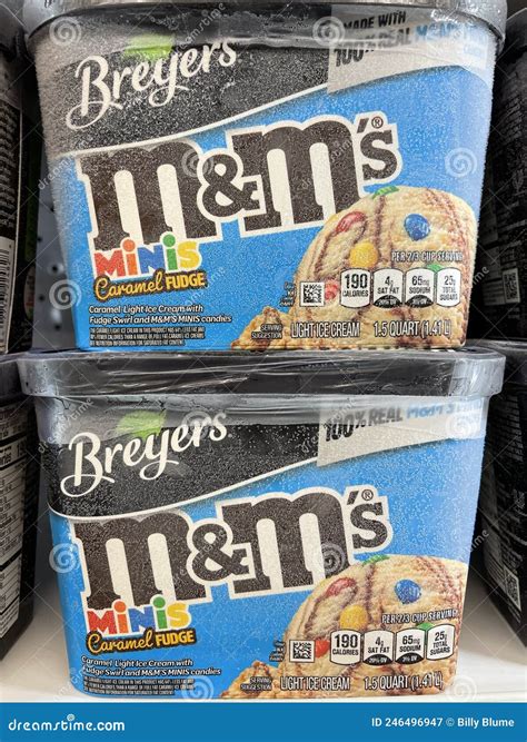 Retail Store Ice Cream Section Breyers Mandms Editorial Photography