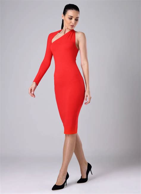 Dasha Modern Dress Red Red Dress Women Red Dress Modern Dress