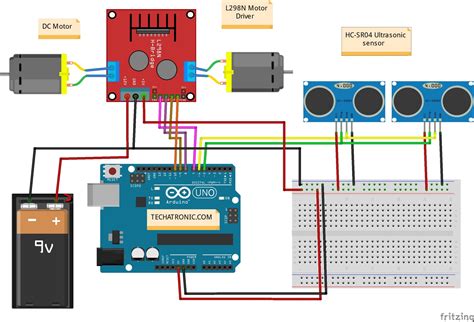 Obstacle Avoiding Robot Using Arduino Uno Circuit Diagram Ob