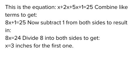 Solved Ex A Inch Piece Of Steel Is Cut Into Three Pieces So