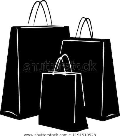 Stylish Black Silhouette Fashion Grocery Paper Bag