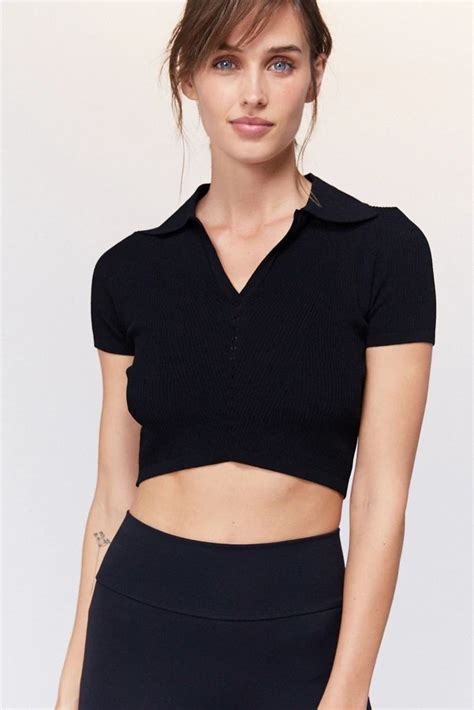 Seamless Crop Polo Live The Process Crop Polo Classic Activewear