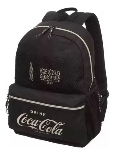 Mochila De Costas Coca Cola Color Trend Preto Original Parcelamento