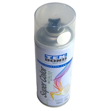 SPRAY TINTA METALICO CROMADO USO GERAL 350ML TEKBOND Elétrica Bichuette