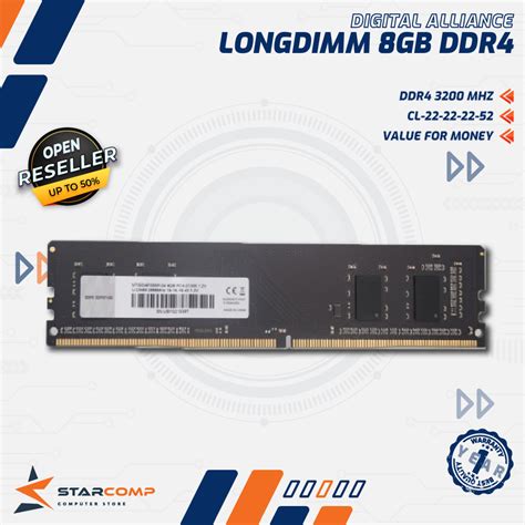 Jual Digital Alliance Longdimm 8GB DDR4 3200MHz PC4 25600 Ram PC