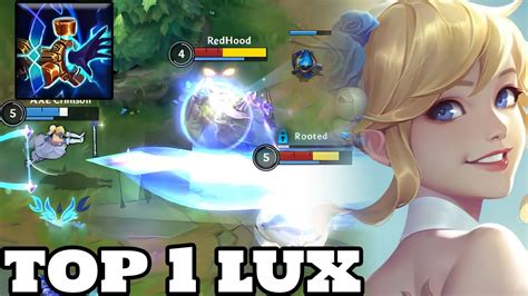 Wild Rift Lux Top 1 Lux Gameplay Rank Grandmaster Youtube