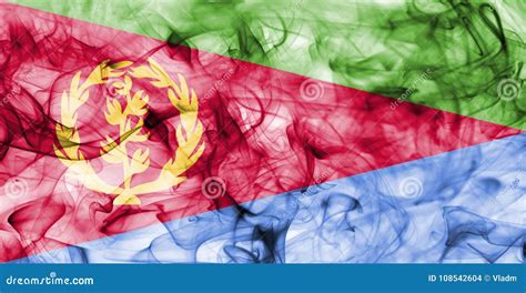 Bandeira Do Fumo De Eritreia Isolada Em Um Fundo Branco Foto De Stock