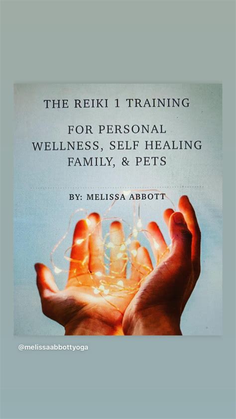 The Cover Of Reiki 1 Manual Melissa Abbott Practitioner Teacher Yoga