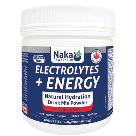Naka Platinum Electrolytes and Energy Natural Sport Drink Mix, 250g