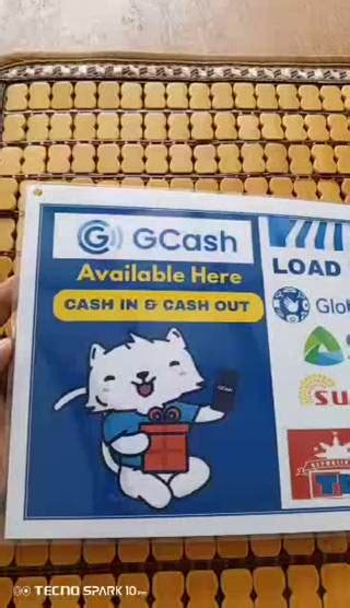 Laminated Gcash Cash In Cash Out 2n1 Bluewith Eloading A4 Size