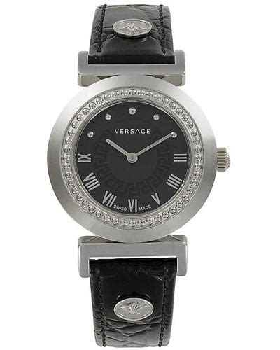 Gray Versace Watches For Women Lyst