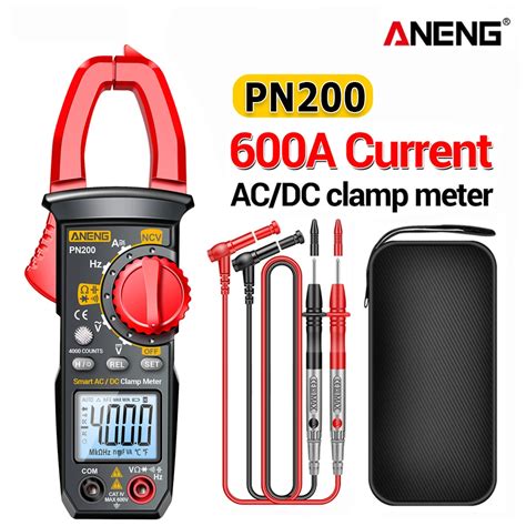 Aneng Pn200 Digital Clamp Meter Dc Ac 600a Current 4000 Counts