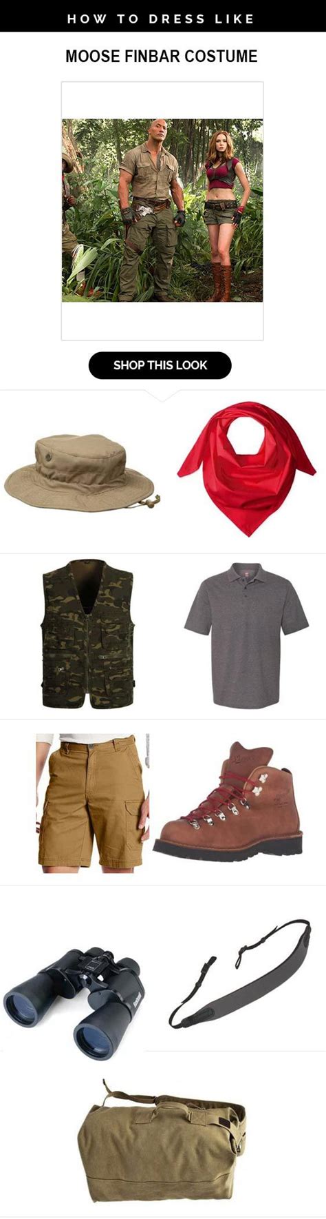 Cool and Classy Jumanji 2 Moose Finbar Costume - USA Jacket | Hiking ...